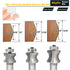 6Pcs Set 1/2" 5/16",3/8",1/2",5/8",3/4",7/8" Akylin's Convex Edge Oval Router Bit Shank, Shallow Bullnose at at