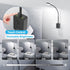Dimmable 3 Plug in LED Book Reading Light, Black LED Wall Sconce Lamp with Power Plug and Outlet Extender for Kitchen