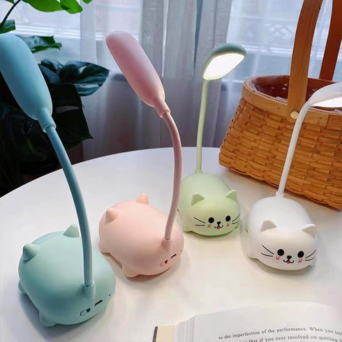 LED Desk Lamp Mini Cat Night Light, Portable LED Table Light, Cute Foldable USB Rechargeable Reading Light Bedroom Children's Bedside Study (Green) by Yinhamnl