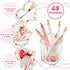 CHENGU 48 Pcs Half Pencils with Eraser Bridal Shower Pencils Mini Pencils Golf Pencils Rose Gold Heart Pencils White Pink Pre Sharpened Pencils Wedding Party Favors for Baby Shower Party Gift Prizes by CHENGU