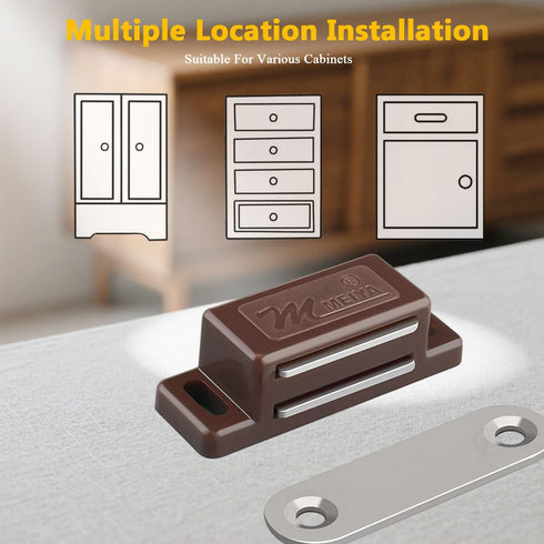 FNFAI 4 Pack Closet Cabinet Magnetic Catch - Cabinet Door Magnetic Latch for Cupboards Drawers Doors and Shutters