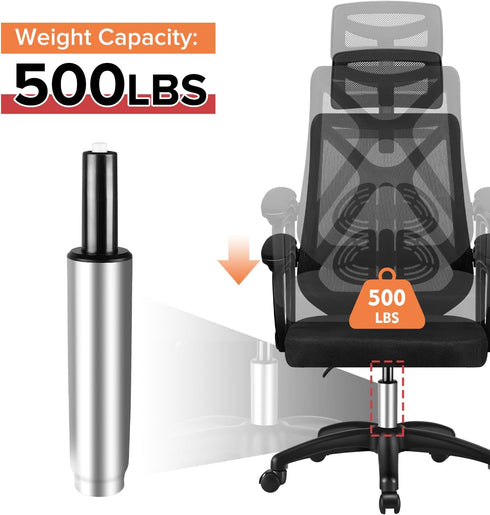 Donext Gas Lift for Office Chairs, 3.9 Inch Stroke Heavy-Duty Gas Cylinder Replacement, Universal Size Fits Most