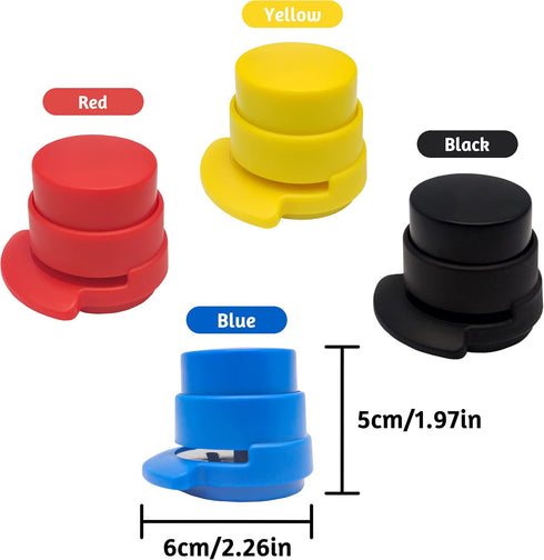 4 Pack Paper Stapler No Staples, 2-5 Sheet Staple-Free Stapler, Mini Portable Stapleless Stapler for Home School Office, Desktop Needleless Staplers for Bills, Papers and Documents Binding by BLLREMIPSUR