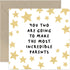 Old English Co. Make Great Parents Baby Announcement Card for Couple -