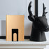4pcs FOMIYES Iron Book Ends for Desk Book Organizer for Home and Office and Shelves