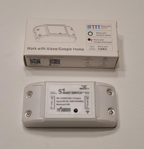 Ironsmith Lighting in-line Smart Switch - Effortless Home Automation for Lights and Appliances with Voice Control, Smartphone Compatibility, and Energy-Efficient Power Management