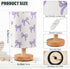 Wusikd Purple Bow Table Lamp LED Desk Light USB Nightstand Lamp with Non Slip Wood Base & Eye-Friendily Lampshade