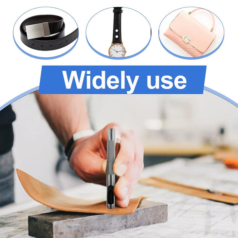 Skrfren Set (1.5mm-5mm) Set Sets Hollow Leather Hole Punch for Belts, Round Hole Punch Metal Hollow Holes Punching