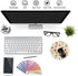 Round Gaming Mouse Pad, Non-Slip Rubber Base Mat with Stitched Edge 7.9 x 7.9 Inch, Adorable Flower