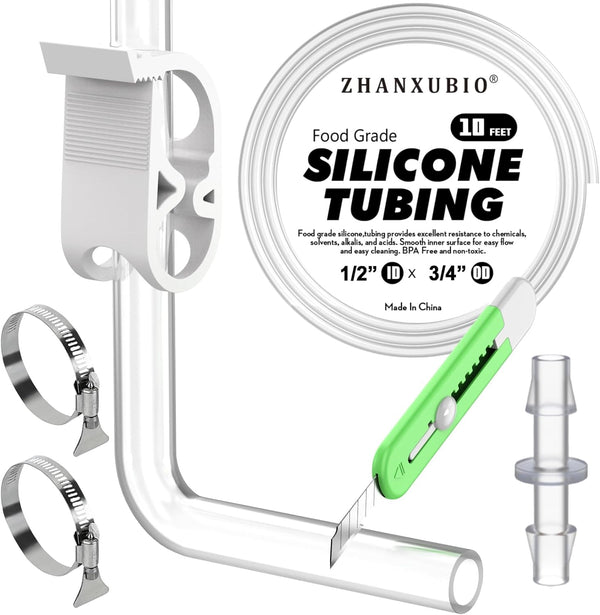 ZHANXUBIO Silicon Tubing,Food Grade Silicon Tubing,aquarium tubing,drip irrigation tubing,High Temp Pure Silicone Hose