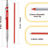 Enhon 2mm Mechanical Carpenter Pencil Set with 12 Marker Refills and Sharpener for Woodworking Marking