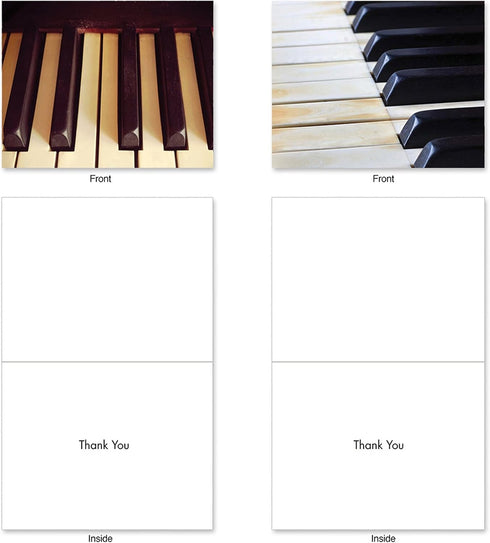 The Best Card Company 10 Assorted Thank You Note Cards Box Set, 4 x 5.12 Inch with Envelopes