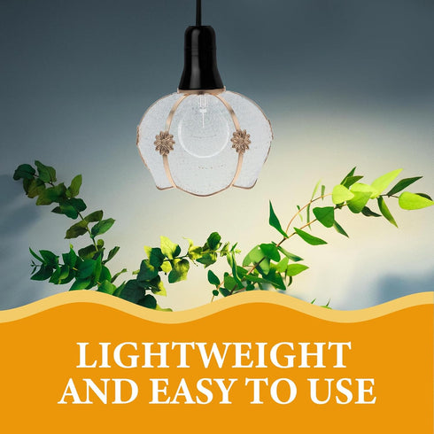E27 4.2cm Garneck Plastic Lamp Shade with Iron Frame Socket Aperture Boho Light Cover for Pendant and Floor Lamps