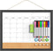 Dry Erase Calendar for Wall, 17"x13" Cork Board Combo with Magnetic White Board