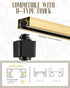 1-Light 5HZG97TP H-Type Track Lighting Pendant, HWH Track Pendant Light Fixture Brushed Gold Finish with Frosted Milk