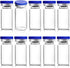 20ml Sealed Empty Vials for Injection, Transparent Glass Vials with Self-Healing Injection Port, 10pcs