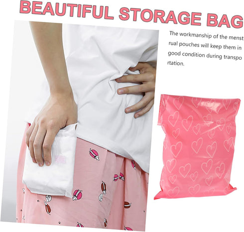 100pcs Packing Packs Healeved Self Sealing Sanitary Bags Menstrual Pouches Strong Load Capacity Thicken Bags for Women