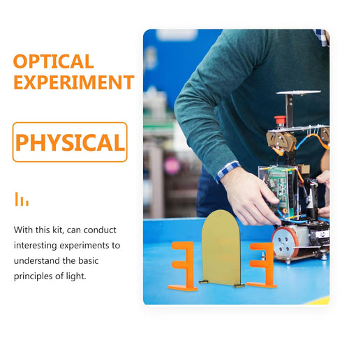 RUNROTOO Set Physics Optics Experiment for Science Classroom, Three Primary Color Light Optical Kit with Lens and Plane