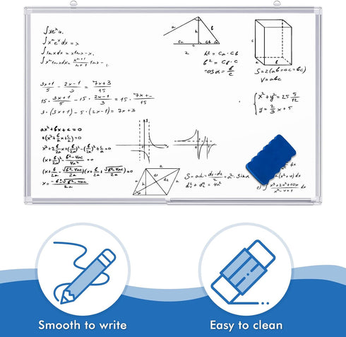 TRIPOLLO Whiteboard Dry Erase Board, 36 x 24 inches, Magnetic, Aluminum Frame, Hanging Marker Board