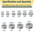 150pcs Kit,4#40 6#32 8#32 10#24 10#32 12#24 1/4-20 5/16-18 3/8-16 1/2-13 Sets,304 SAE Hex Nuts Assortment Hardware Nuts