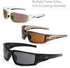 Honeywell Uvex Hypershock Safety Glasses - Brown Frame with Gold Mirror Lens & Anti-Scratch Hardcoat