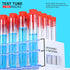 YGDZ Test Tubes with Rack, 50pcs 16x100mm Clear Plastic Test Tubes with Caps and Holder Rack
