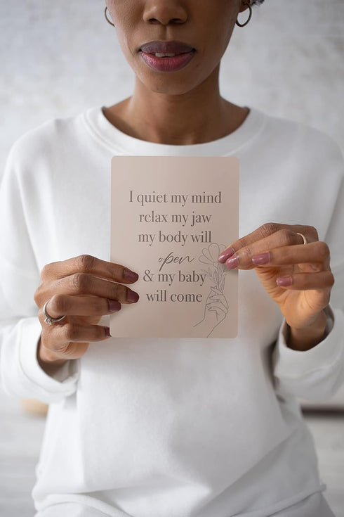 Indie Leigh & Co Positive Affirmation Cards for Pregnancy | Labor & Delivery Essentials | Affirmation Cards for Women |