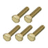 Hex Head Screw Bolt 5Pcs (M8-1.25x35mm), Brass Fully Threaded Solid Hex Bolts for Machinery Repair