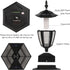 4x4, 5x5 6x6 2 Pack Dynaming Solar Flame Post Lights Outdoor, Solar Powered Lamps Fence Post Cap Lights, Flickering