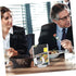 A5 SEWACC Rotatable Desktop Menu Holder White Triangular Three-sided Table Sign Stand with Base for Restaurant Tabletop