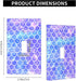 Purple Mermaid Scales Single Toggle Light Switch Plate Cover, Decorative Wall Plate for Home Bedroom Kitchen