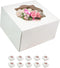 Global Sugar Art Auto-Popup Deep Square Cake Box with Window, White 8
