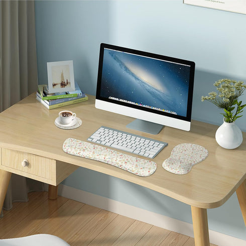 Set Set KM-39 Wrist Rest Support for Mouse Pad Keyboard Circle Coaster Gaming Mouse Pad Ergonomic Gel Memory Foam