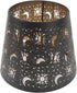 Gsycle Hollow Metal Lampshade, E26 E27 Clamp-On Lamp Shade with Sun Moon Stars