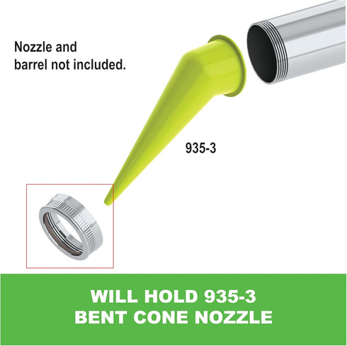 Albion Engineering 421-G01 2" Threaded Steel Front Ring Cap for Plastic Cone Nozzles, Silver