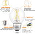 E26 LED Globe Bulb Dimmable, 2W (25-Watt Equivalent), Natural White 4000K, A15/A50 LED Edison Light Bulbs, 6-Pack