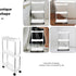 IDEANATEGRATE 3-Tier Rolling Utility Cart Storage Rack with Wheels, Multi-Layer Bathroom Trolley Organizer for Narrow