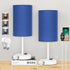 ZJOJO Table Lamp for Bedroom Set of 2, Bedside Small Lamps with 3 Way Dimmable Rocker Switch, Nightstand Desk Lamp