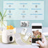 HuiJuKeJi Mini Sticker Printer, Bluetooth Smart Pocket Inkless Thermal Printer with 11 Rolls Thermal Paper for iOS &