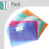 Mr. Pen Plastic Envelopes, 10 Pack A4 Letter Size with Snap Closure
