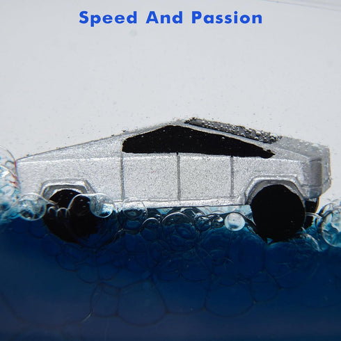 Honsheng Unsinkable Truck Pickup Car Toy Model Acrylic Paperweight Desk Decorations Liquid Wave Cruise Ship Fluid Drift