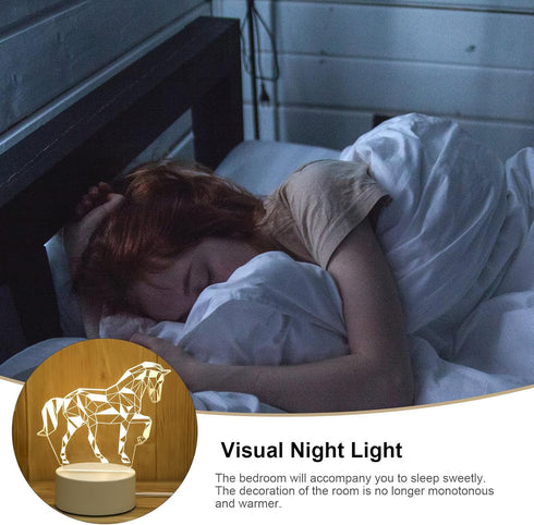 3D Alipis Animal Shape USB Bedside Lamp Portable Decorative Night Light Led Visual Desk Lamp for Bedroom Kids Girls