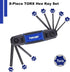 Topline 25-Piece Folding Allen Wrench Set - SAE, Metric, Torx Hex Key Set for Home Repair