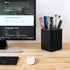 Metal Square Pen Holder for Desk, Aluminum Desktop Organizer and Makeup Brush Storage Box for Office, School, Home