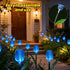 X-GiftKey 6PACKS Garden Gifts for Mother Day Decorations - Cute Artificial Tulip Blue Flower with Outdoor Path Lights