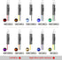 100Pcs (10 10Pcs) 5MM 12V 9.4 Inch/24CM DiCUNO Colors Pre Wired LED Diodes, Ultra Bright Light Emitting Diodes Assorted