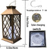 Solar Lantern Outdoor, Garden Hanging Lantern, PVC Waterproof 3 LED Flickering Flameless Candle Decorative Lights