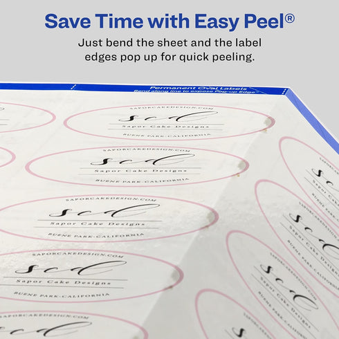 Avery Printable Blank Oval Labels, 1.5" x 2.5", Glossy Crystal Clear, 180 Customizable Labels