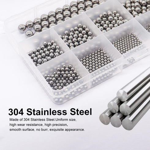 600pcs 12 1-8mm 1mm 2mm 2.5mm 3mm 3.5mm 4mm 4.5mm 5mm 5.5mm 6mm 7mm 8mm K-085-600 weideer Size Stainless Steel