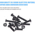 DYWISHKEY 360 Pieces M3 Hex Button Head Cap Bolts Screws Nuts Kit, 10.9 Grade Alloy Steel with Hex Wrench
